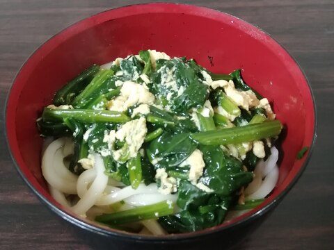 ほうれん草の卵とじうどん